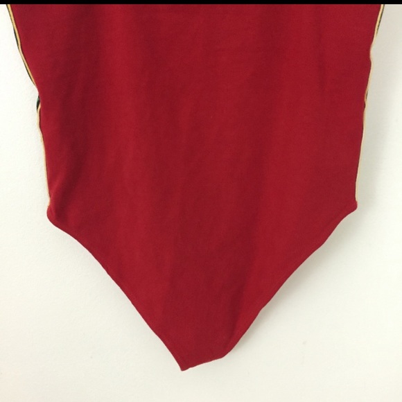 FOREVER 21 Red Side Striped Flag Bodysuit - Picture 9 of 11